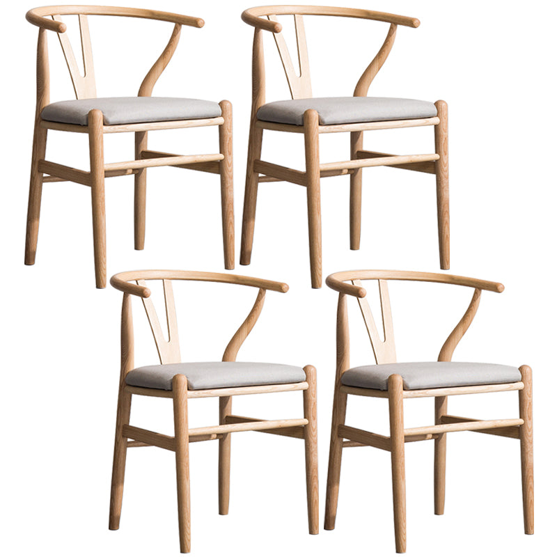Fauteuil de salle à manger moderne en bois, avec coussin de couleur, chaise Wishbone pour la maison
