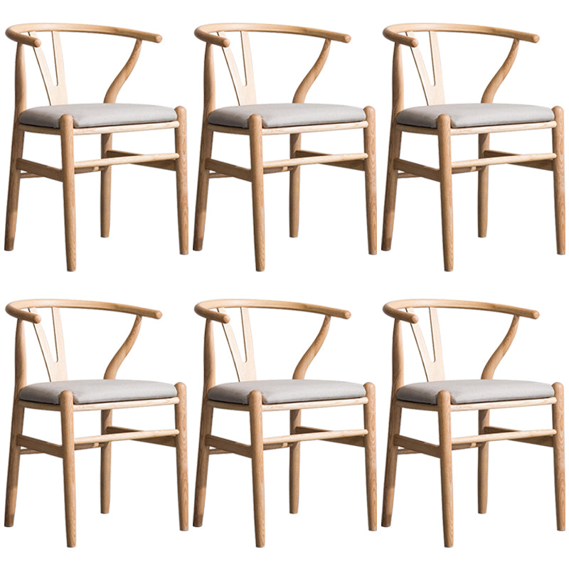 Fauteuil de salle à manger moderne en bois, avec coussin de couleur, chaise Wishbone pour la maison
