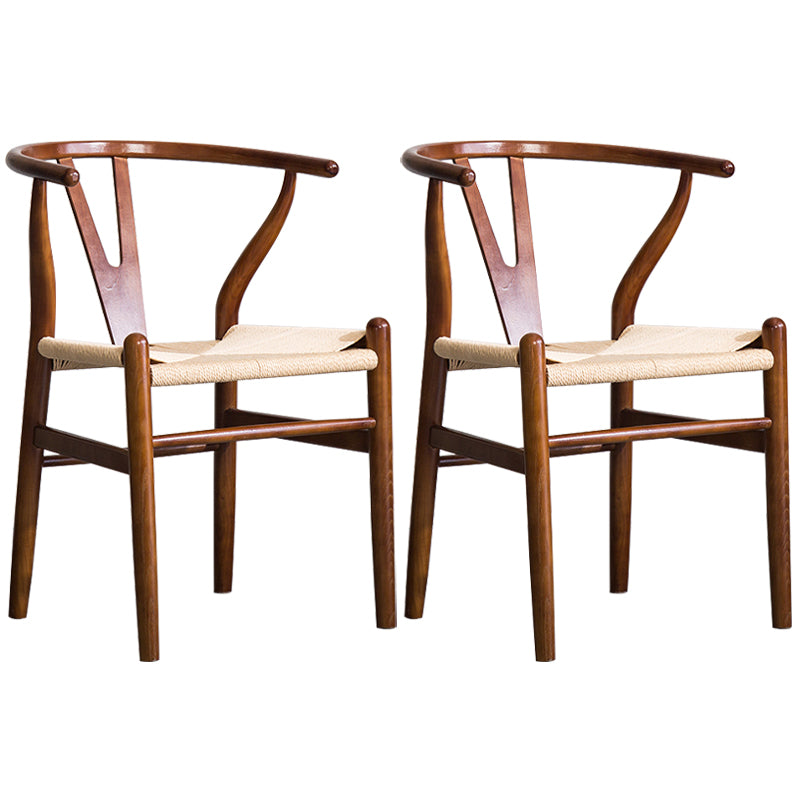 Fauteuil de salle à manger moderne en bois, avec coussin de couleur, chaise Wishbone pour la maison