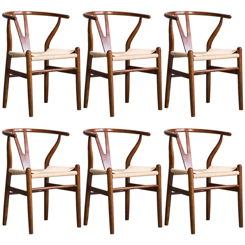 Fauteuil de salle à manger moderne en bois, avec coussin de couleur, chaise Wishbone pour la maison