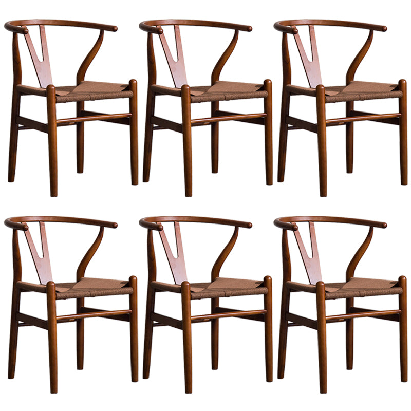 Fauteuil de salle à manger moderne en bois, avec coussin de couleur, chaise Wishbone pour la maison