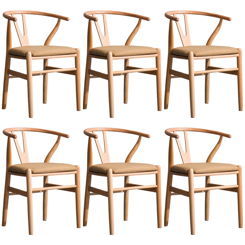 Fauteuil de salle à manger moderne en bois, avec coussin de couleur, chaise Wishbone pour la maison