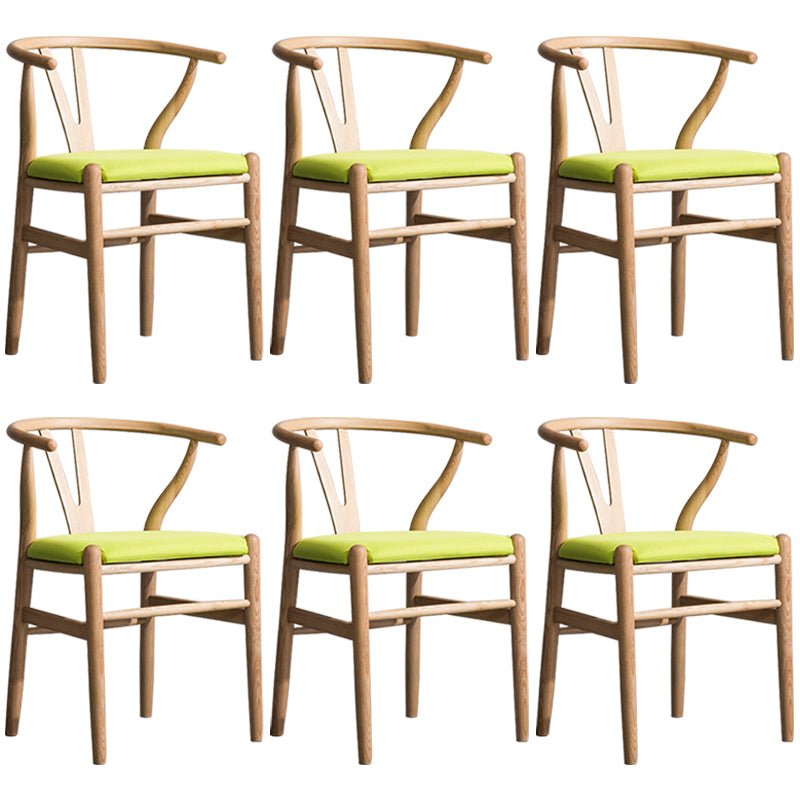 Fauteuil de salle à manger moderne en bois, avec coussin de couleur, chaise Wishbone pour la maison