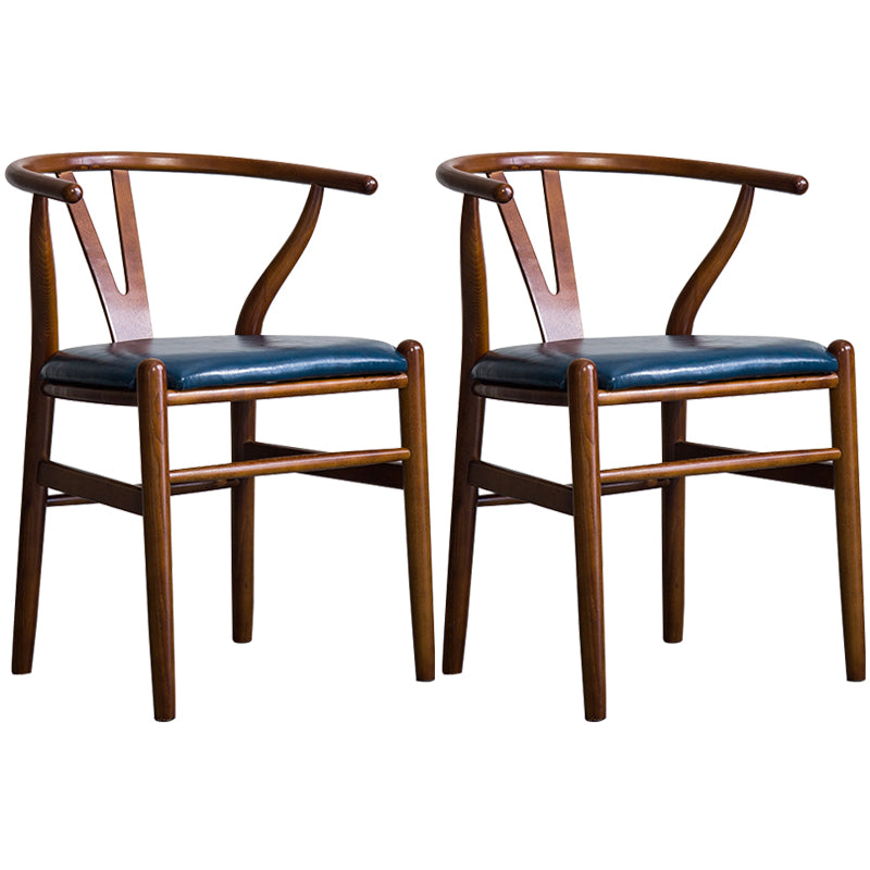 Fauteuil de salle à manger moderne en bois, avec coussin de couleur, chaise Wishbone pour la maison