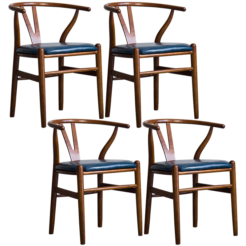 Fauteuil de salle à manger moderne en bois, avec coussin de couleur, chaise Wishbone pour la maison