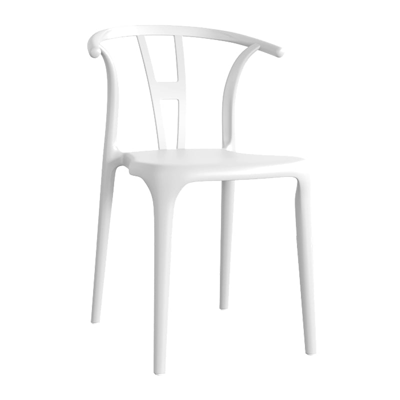 Chaise latérale ouverte en plastique contemporaine empilant la chaise de salle à manger de salle d'étude avec la finition mate
