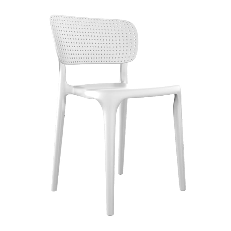 Contemporary Plastic Open Side Chair Stacking Study Room Dining Chair With Matte Finish