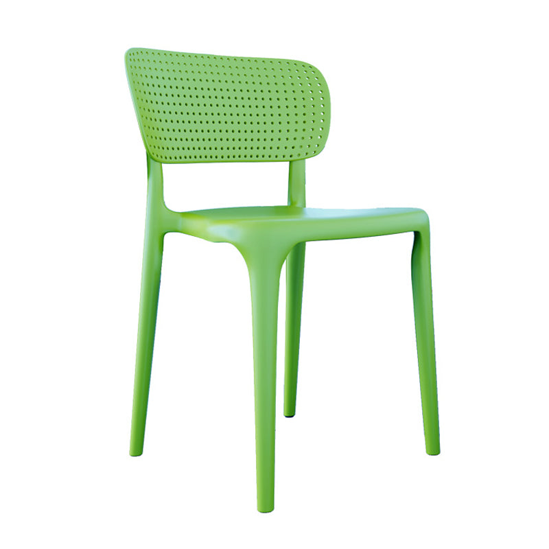 Contemporary Plastic Open Side Chair Stacking Study Room Dining Chair With Matte Finish