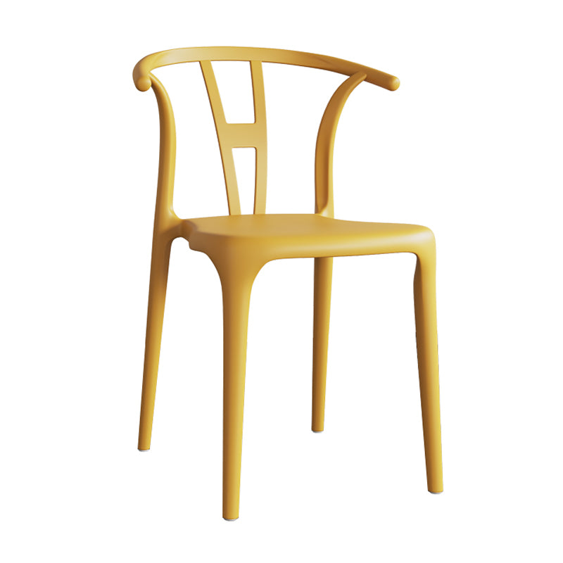 Chaise latérale ouverte en plastique contemporaine empilant la chaise de salle à manger de salle d'étude avec la finition mate