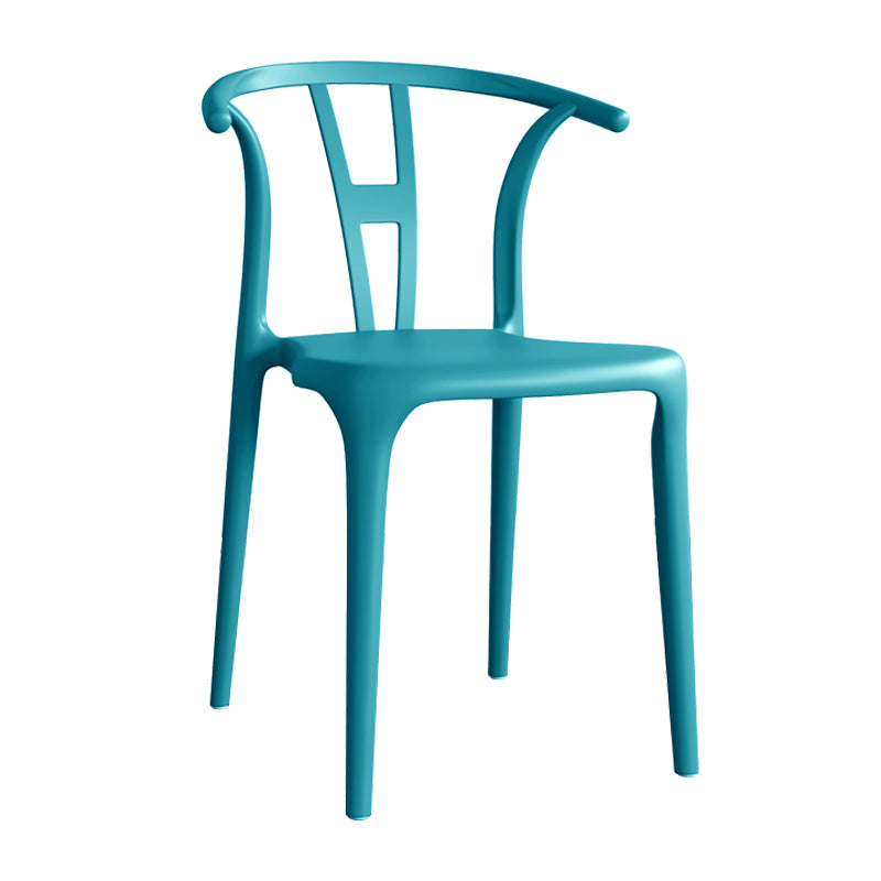 Chaise latérale ouverte en plastique contemporaine empilant la chaise de salle à manger de salle d'étude avec la finition mate
