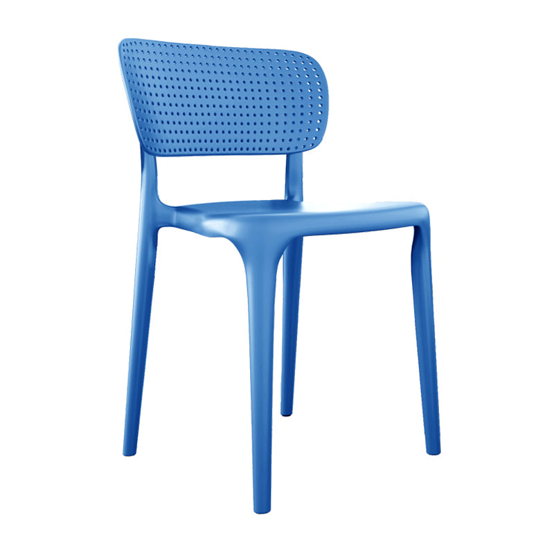 Contemporary Plastic Open Side Chair Stacking Study Room Dining Chair With Matte Finish