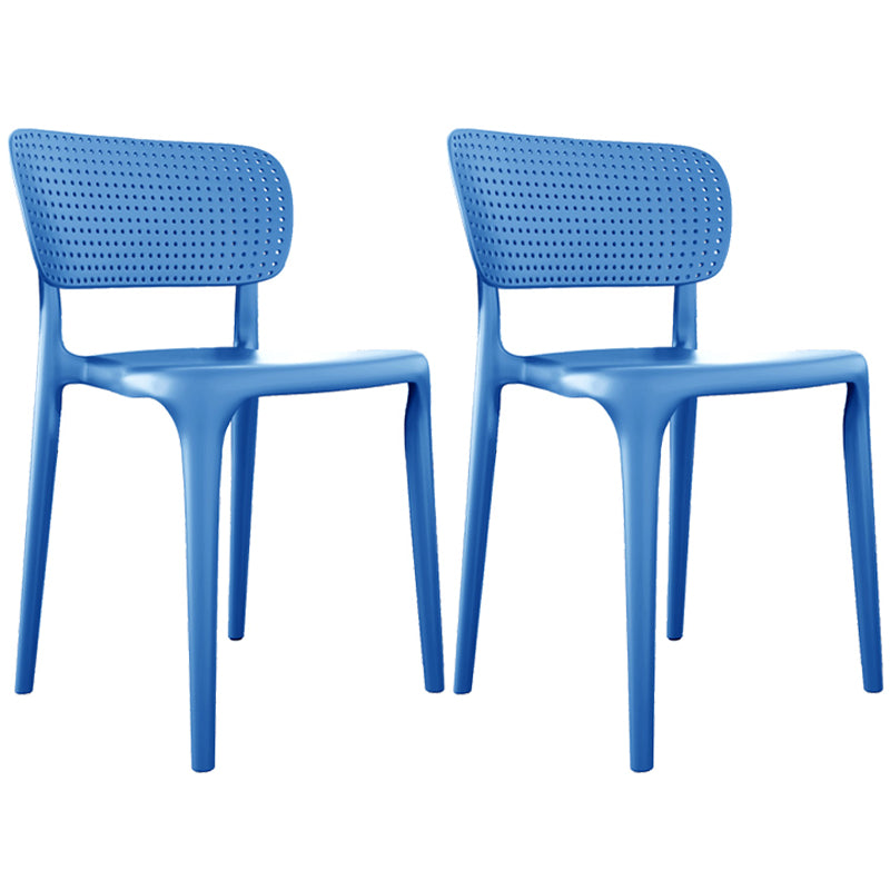Contemporary Plastic Open Side Chair Stacking Study Room Dining Chair With Matte Finish