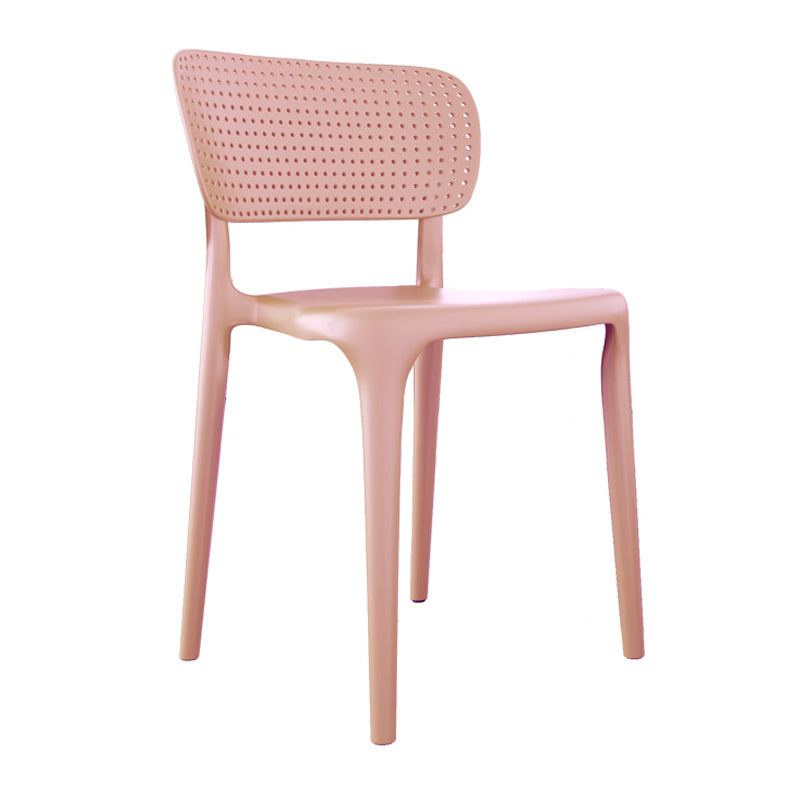 Contemporary Plastic Open Side Chair Stacking Study Room Dining Chair With Matte Finish