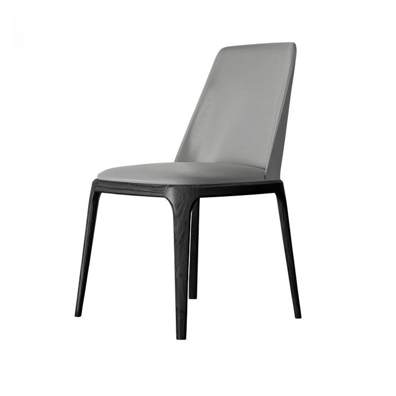 Nordic Style Side Solid Dining Room Chair Leather Parsons Chair for Home Use