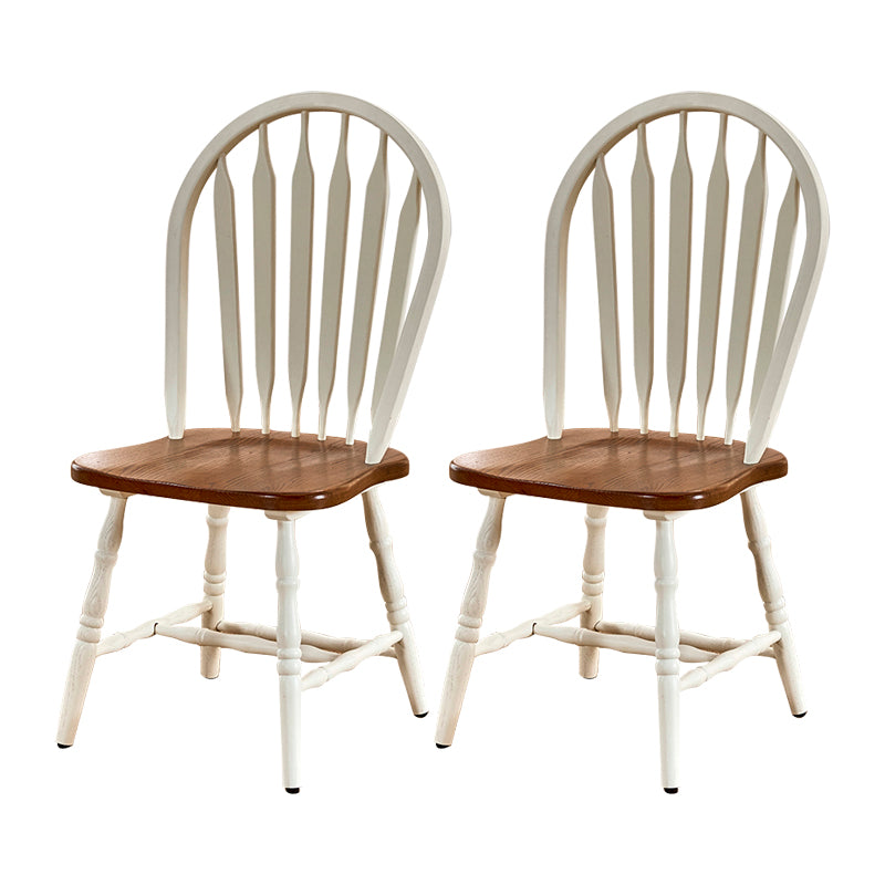 Solid Wood Traditional Dining Room Chair Matte Finish Windsor Back Side Chair