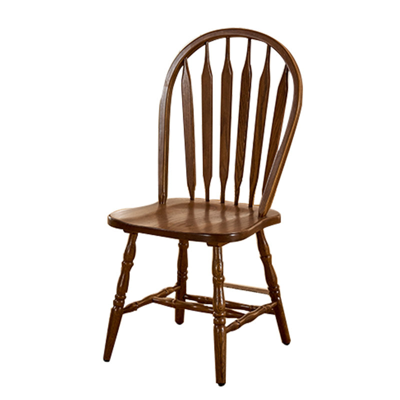 Solid Wood Traditional Dining Room Chair Matte Finish Windsor Back Side Chair