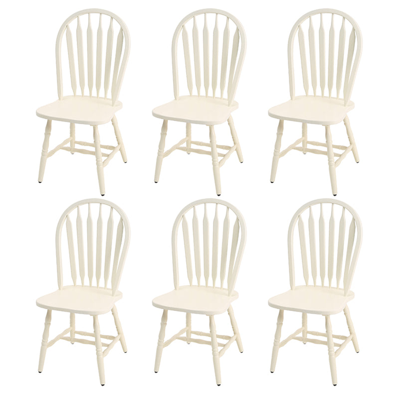 Solid Wood Traditional Dining Room Chair Matte Finish Windsor Back Side Chair