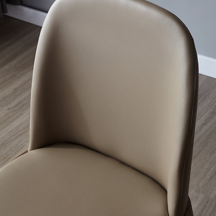 Industrial Dining Chair Solid Back Chair with 4 Wood Legs for Home Use