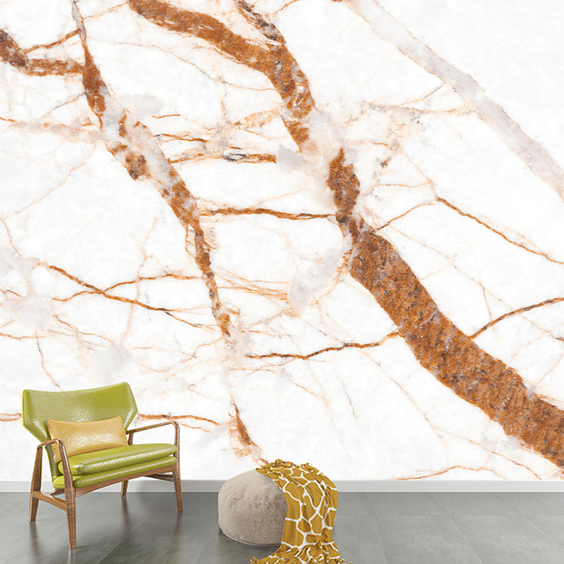 Marble Texture Mural Decal Decorative Industrial Style Moisture Resistant for Sitting Room