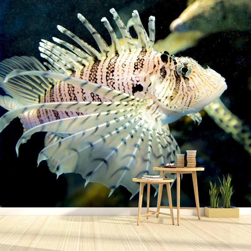 Lionfish Mural Decal Decorative Modern Style Moisture Resistant for Sitting Room