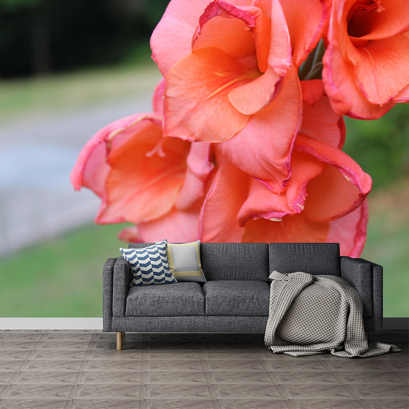 Gladiolus Mural Decal Modern Style Moisture Resistant for Sitting Room