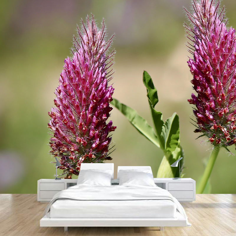 Customized Moisture Resistant Mural Wallpaper Decal Rose Clover Wall Decor