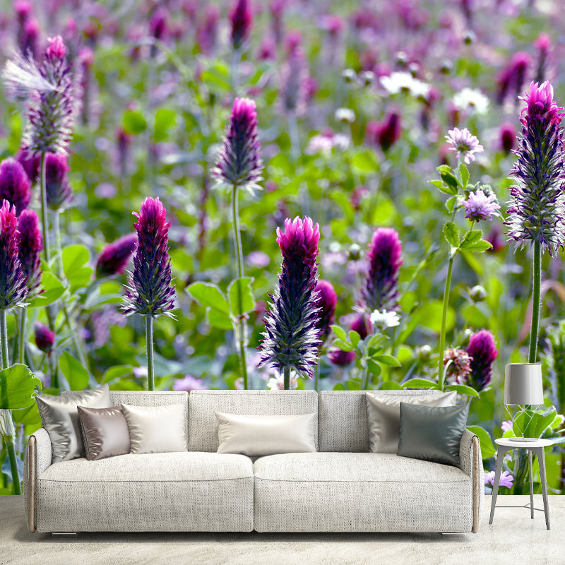 Customized Moisture Resistant Mural Wallpaper Decal Rose Clover Wall Decor