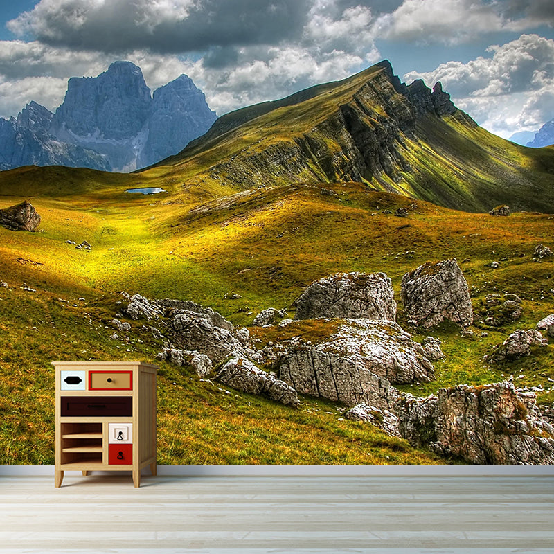 Soft Color Mountain Mural Decal Wallpaper Customized Wall Covering for Sitting Room