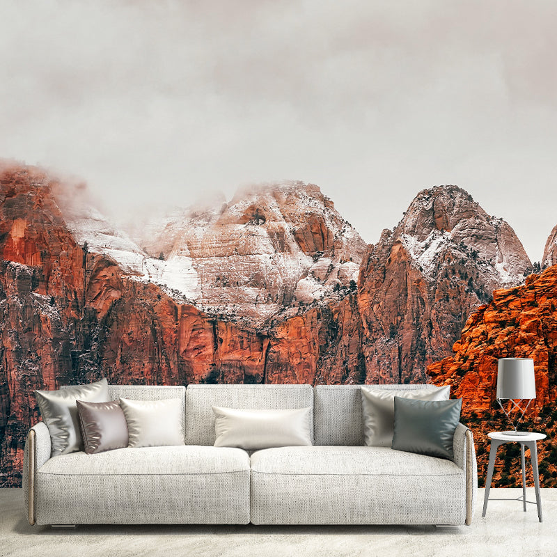 Mountain Mural Decal Decorative Wallpaper Customized Wall Covering for Sitting Room