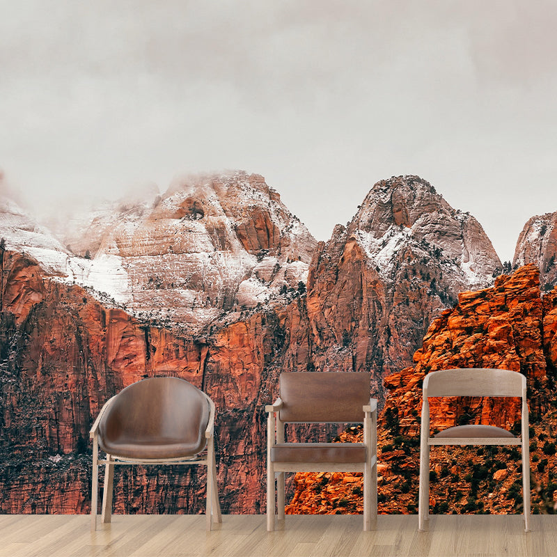 Mountain Mural Decal Decorative Wallpaper Customized Wall Covering for Sitting Room