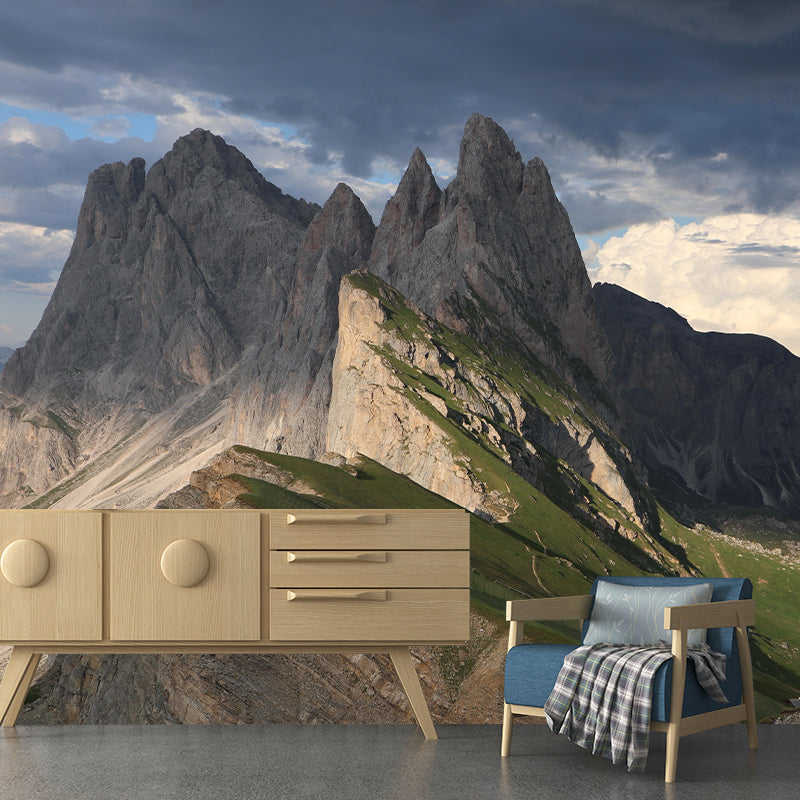 Mountain Wall Mural Decal Modern Moisture Resistant Sitting Room Wall Decor