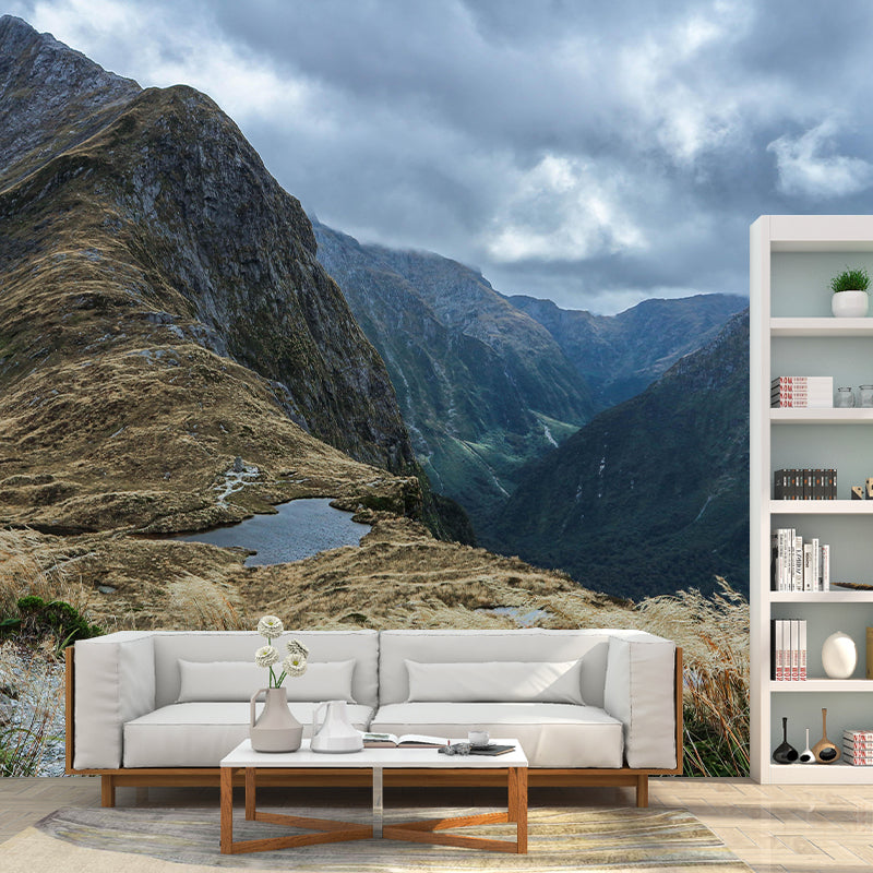 Mountain Mural Decal Eco-friendly Wallpaper Customized Wall Covering for Sitting Room