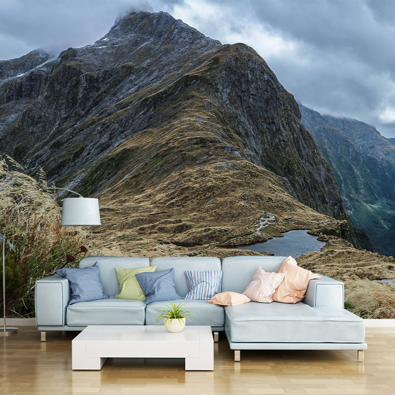 Mountain Mural Decal Eco-friendly Wallpaper Customized Wall Covering for Sitting Room