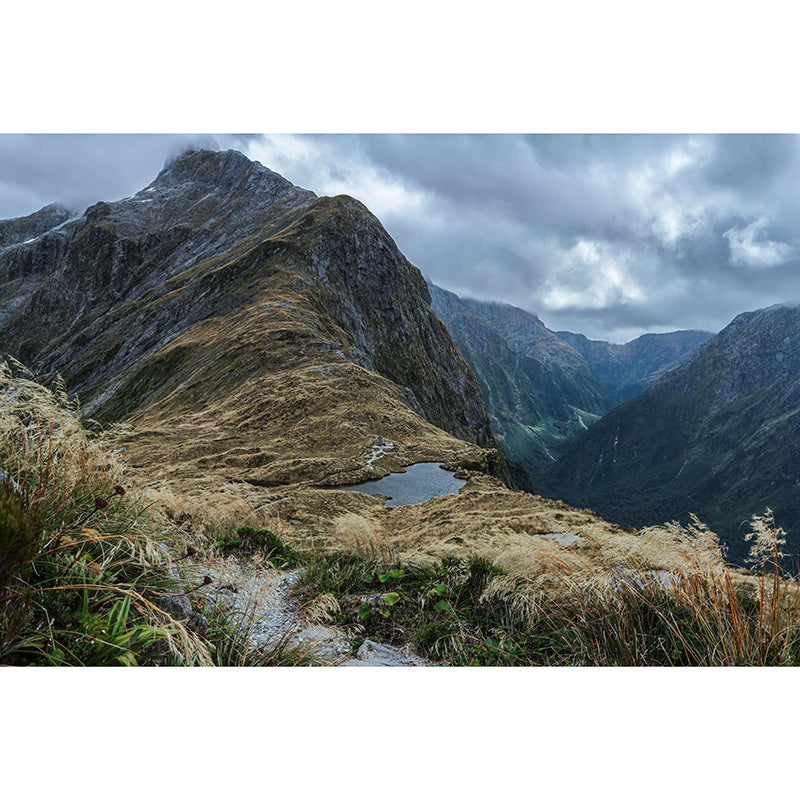 Mountain Mural Decal Eco-friendly Wallpaper Customized Wall Covering for Sitting Room