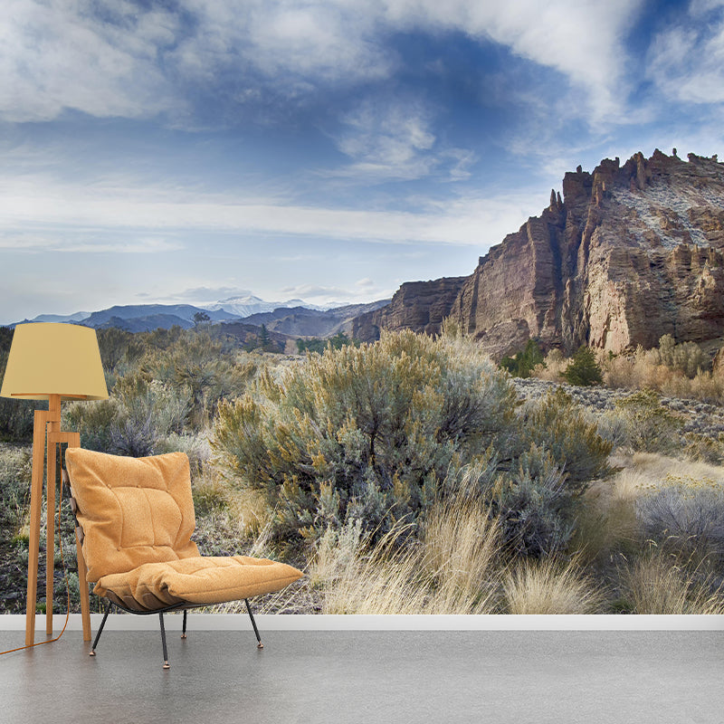 Mountain Wall Mural Decal Modern Style Moisture Resistant Sitting Room Wall Decor