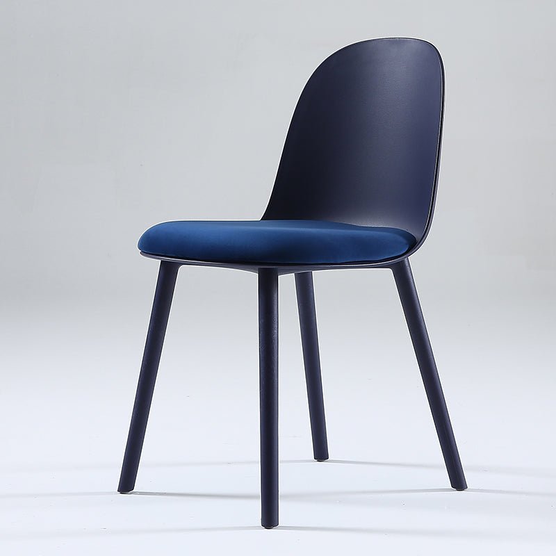 Nordic Dining Room Armless Chair Plastic Side Fabric Chair for Kitchen