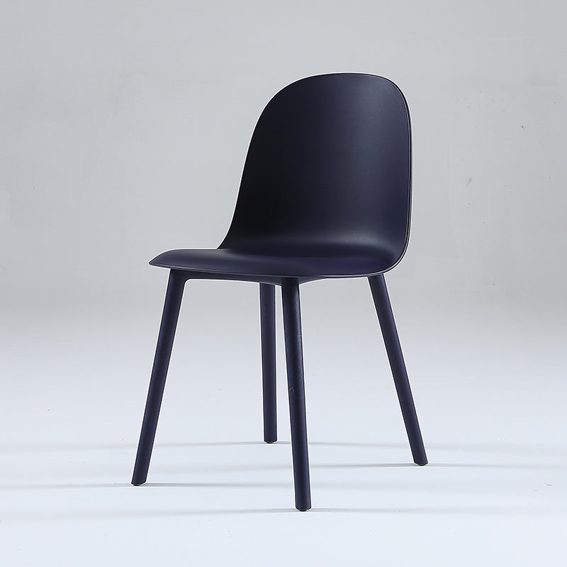 Nordic Dining Room Armless Chair Plastic Side Fabric Chair for Kitchen
