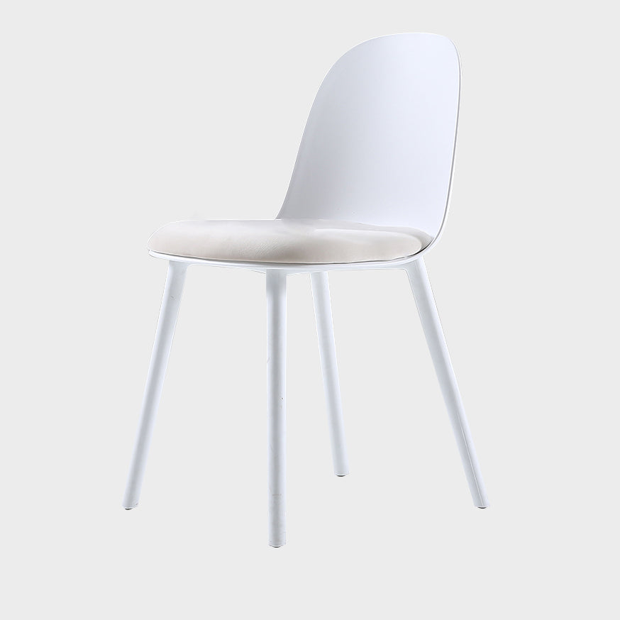 Nordic Dining Room Armless Chair Plastic Side Fabric Chair for Kitchen