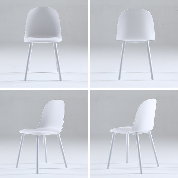 Nordic Dining Room Armless Chair Plastic Side Fabric Chair for Kitchen