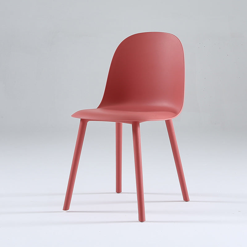 Nordic Dining Room Armless Chair Plastic Side Fabric Chair for Kitchen