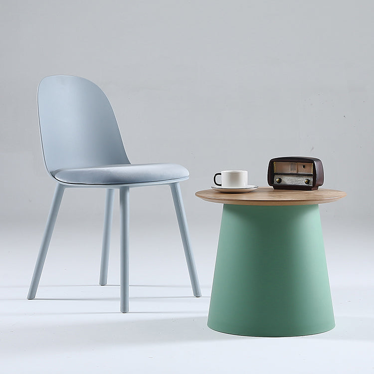 Nordic Dining Room Armless Chair Plastic Side Fabric Chair for Kitchen