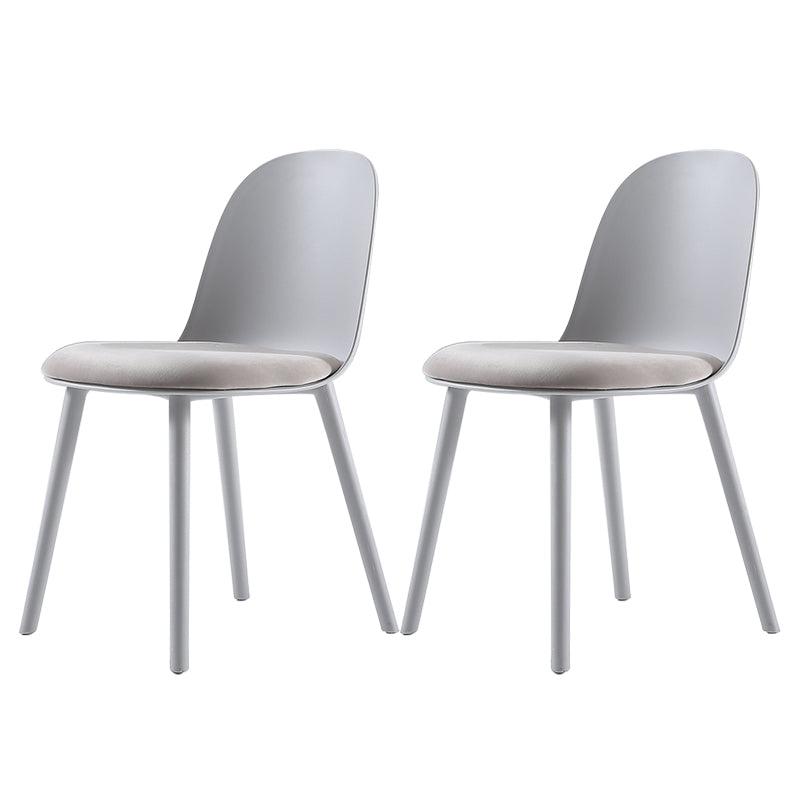 Nordic Dining Room Armless Chair Plastic Side Fabric Chair for Kitchen