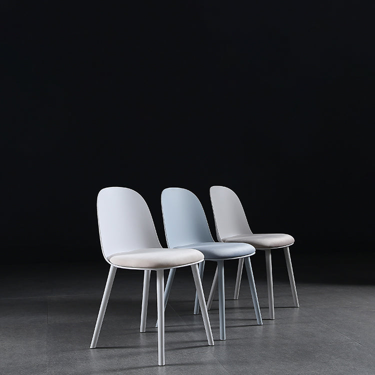 Nordic Dining Room Armless Chair Plastic Side Fabric Chair for Kitchen