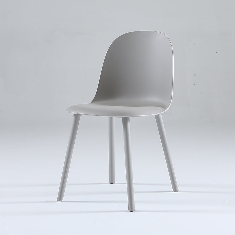 Nordic Dining Room Armless Chair Plastic Side Fabric Chair for Kitchen