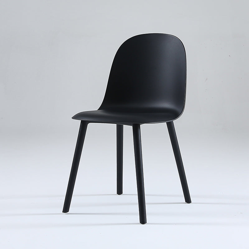 Nordic Dining Room Armless Chair Plastic Side Fabric Chair for Kitchen