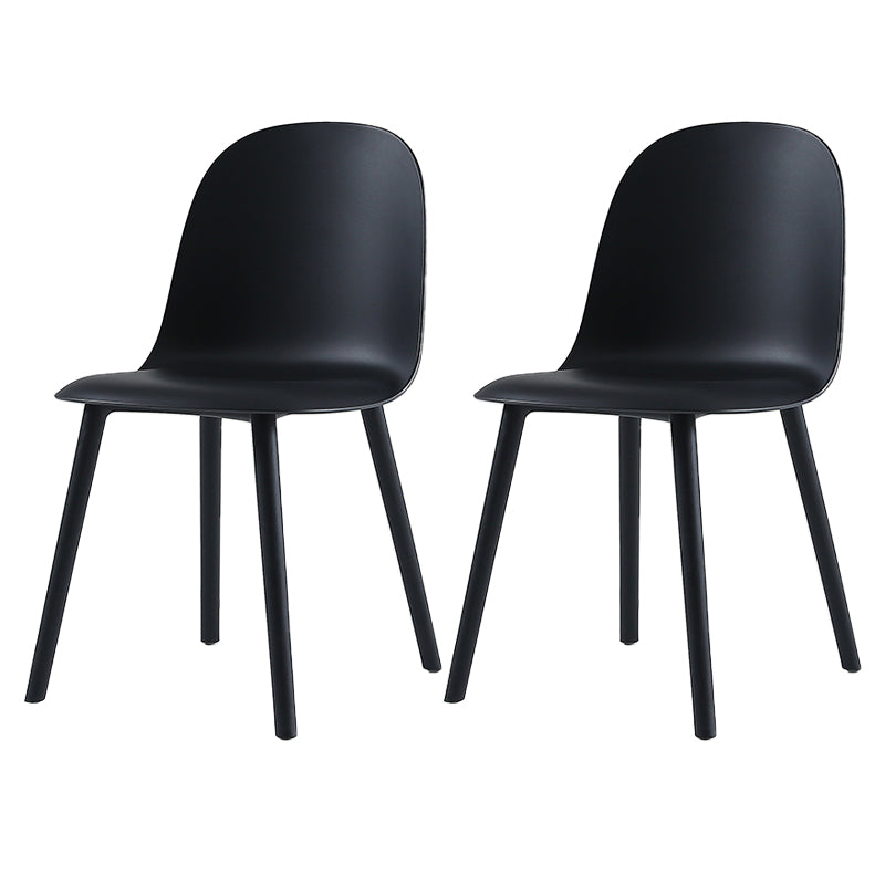 Nordic Dining Room Armless Chair Plastic Side Fabric Chair for Kitchen