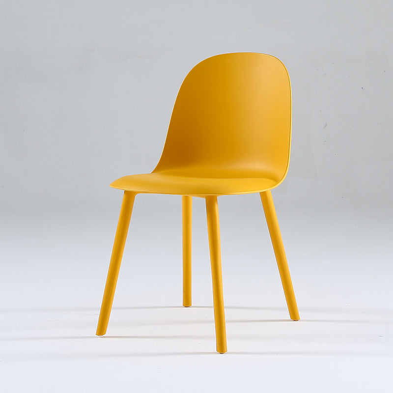 Nordic Dining Room Armless Chair Plastic Side Fabric Chair for Kitchen
