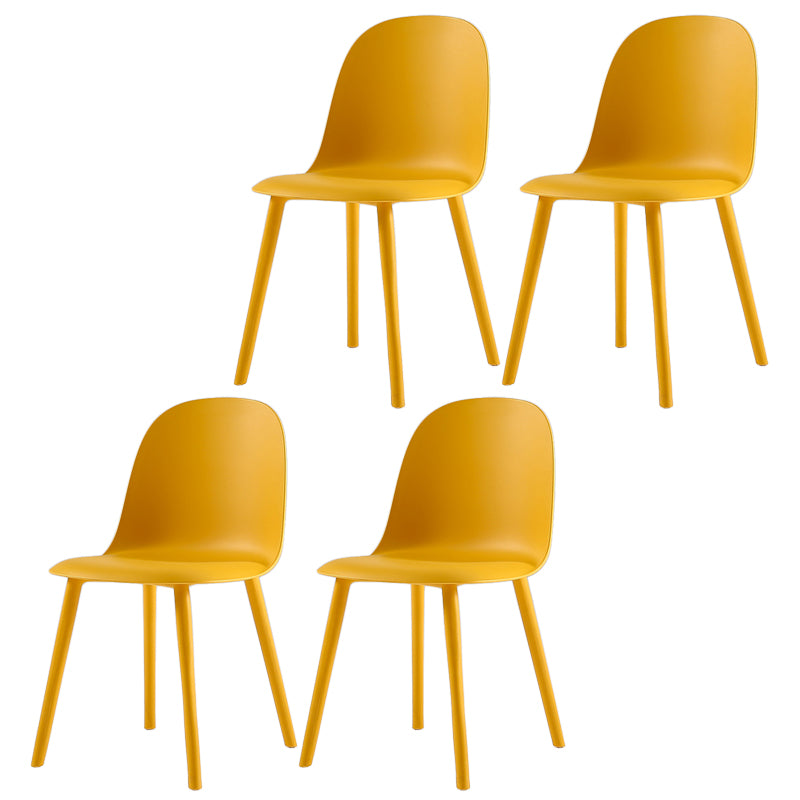 Nordic Dining Room Armless Chair Plastic Side Fabric Chair for Kitchen