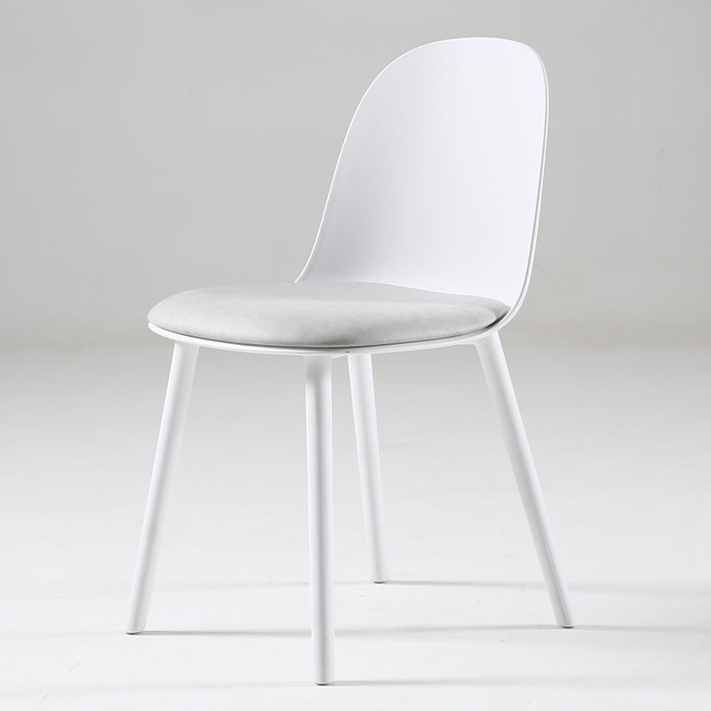 Nordic Dining Room Armless Chair Plastic Side Fabric Chair for Kitchen