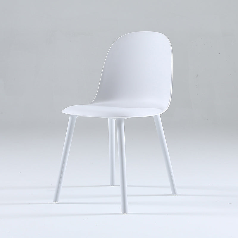Nordic Dining Room Armless Chair Plastic Side Fabric Chair for Kitchen